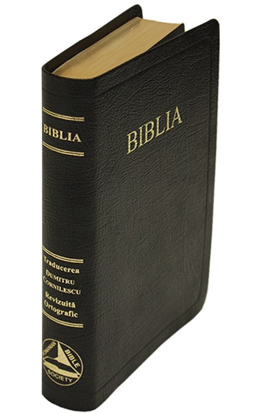 Romanian Bible Genuine Leather red letter edition, indexed