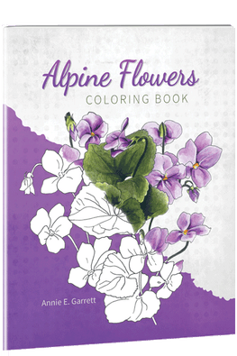 Alpine Flowers Coloring Book